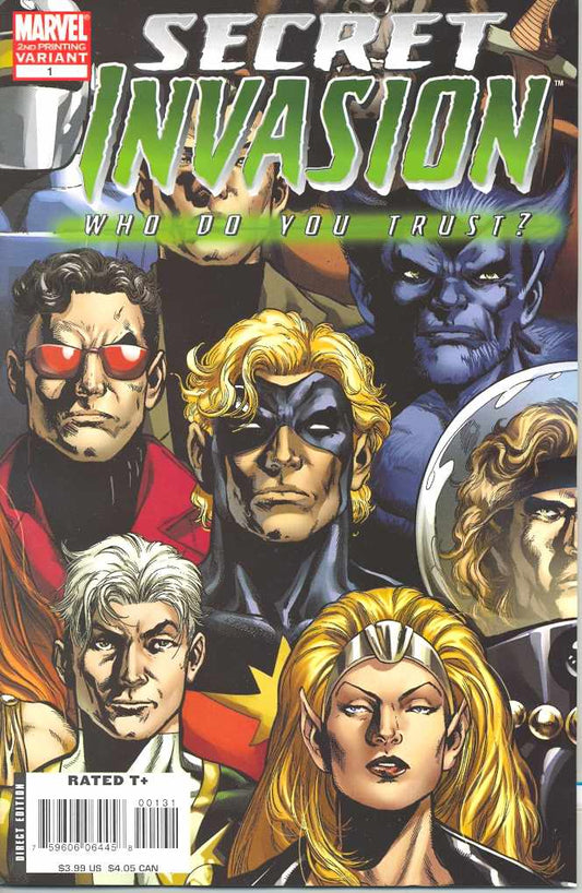 SECRET INVASION WHO DO YOU TRUST 2ND PRINT JIMENEZ VARIANT 2008 Secret Invasion MARVEL COMICS   