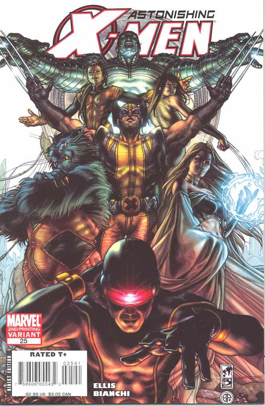 ASTONISHING X-MEN #25 BIANCHI 2ND PRINT VARIANT 2008 Astonishing X-Men MARVEL COMICS   