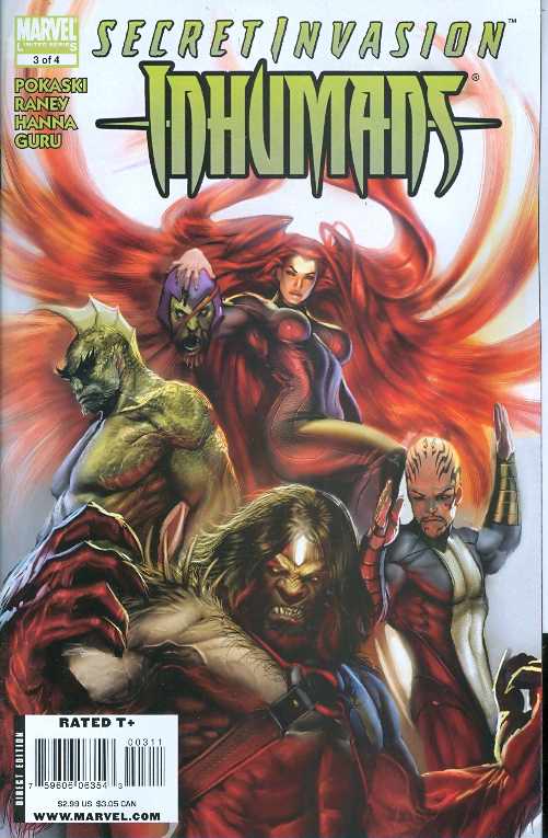 SECRET INVASION INHUMANS #3 (OF 4) 2008 Secret Invasion MARVEL COMICS   