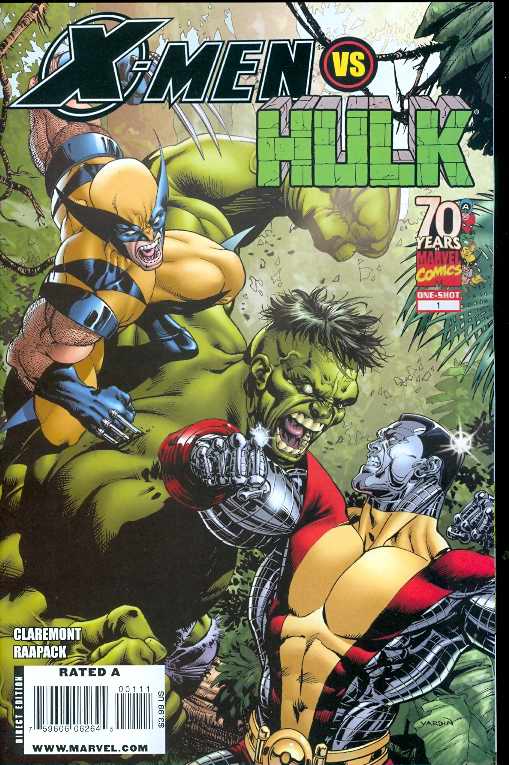 X-MEN VS HULK #1 2009 X-Men MARVEL COMICS