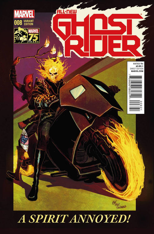ALL NEW GHOST RIDER #8 ROBBIE REYES DEADPOOL 75TH ANNIVERSARY 1:25 VARIANT 2014