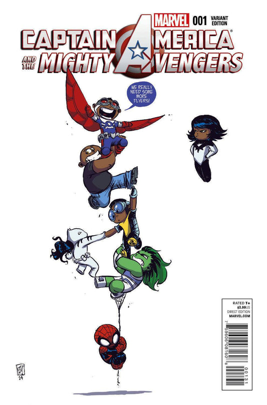 CAPTAIN AMERICA AND MIGHTY AVENGERS #1 SKOTTIE YOUNG VARIANT 2014 Captain America MARVEL COMICS