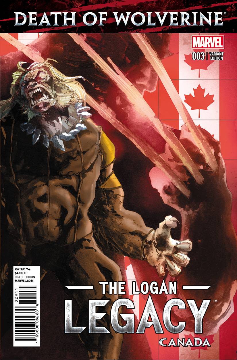 DEATH OF WOLVERINE LOGAN LEGACY #3 (OF 7) CANADA VARIANT 2014 Death of Wolverine MARVEL COMICS   