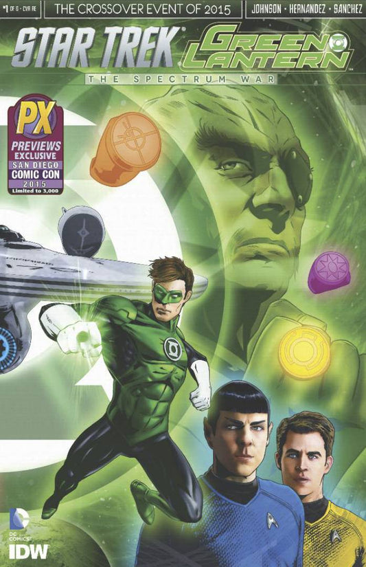 STAR TREK GREEN LANTERN #1 CVR B PX SDCC VARIANT 2015 Green Lantern DC COMICS   