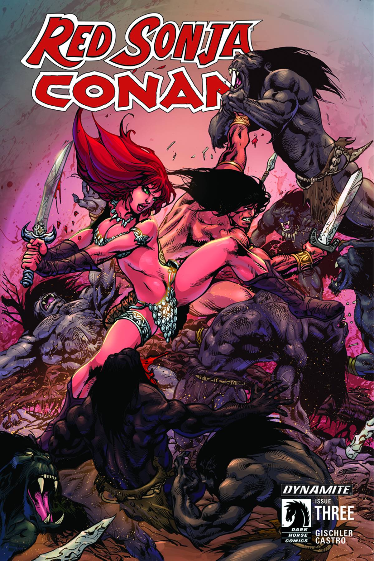 RED SONJA CONAN #3 (OF 4) CASTRO SUBSCRIPTION VARIANT 2015 Red Sonja DYNAMITE ENTERTAINMENT