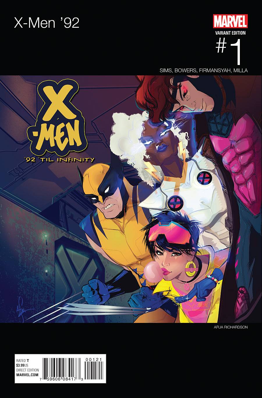 X-MEN 92 #1 RICHARDSON HIP HOP VARIANT 2016 X-Men MARVEL COMICS   