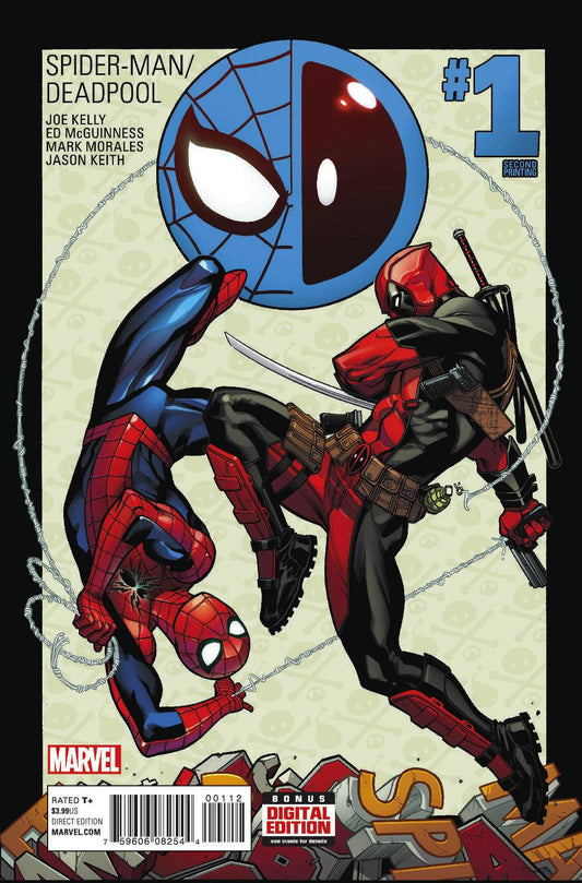 SPIDER-MAN DEADPOOL #1 MCGUINNESS 2ND PRINT VARIANT 2016 Spider-Man Deadpool MARVEL COMICS