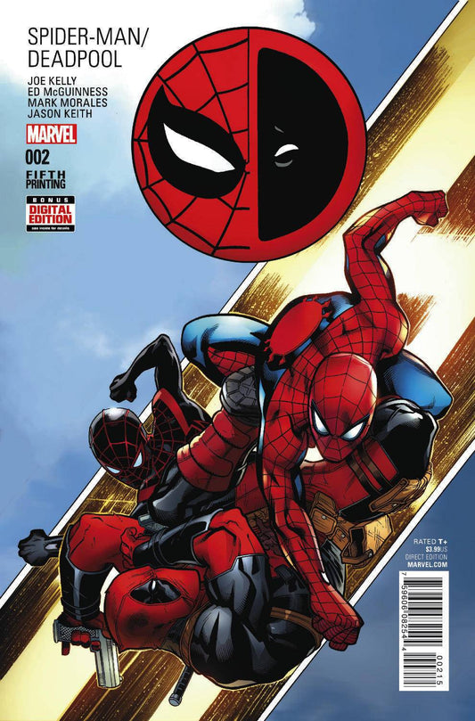 SPIDER-MAN DEADPOOL #2 MCGUINNESS 5TH PRINT VARIANT 2016 Spider-Man Deadpool MARVEL COMICS