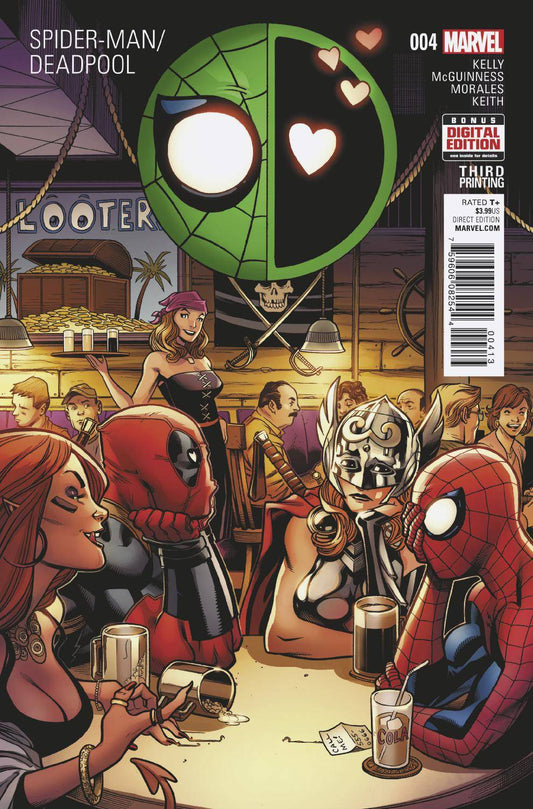 SPIDER-MAN DEADPOOL #4 MCGUINNESS 3RD PRINT 2016 Spider-Man Deadpool MARVEL COMICS