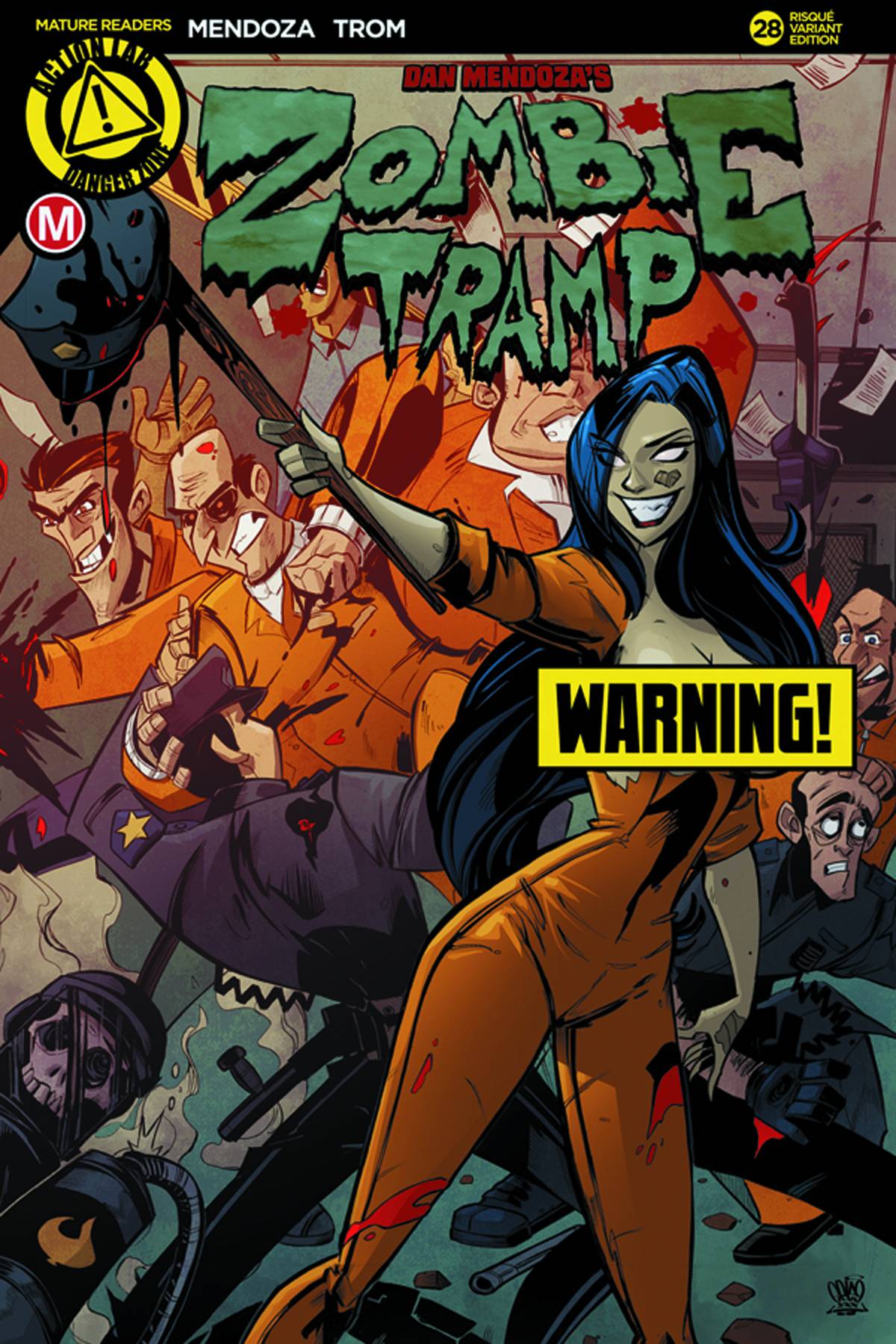 ZOMBIE TRAMP ONGOING #28 CVR D PRISON RIOT RISQUE (MR)2020 Zombie Tramp ACTION LAB - DANGER ZONE   