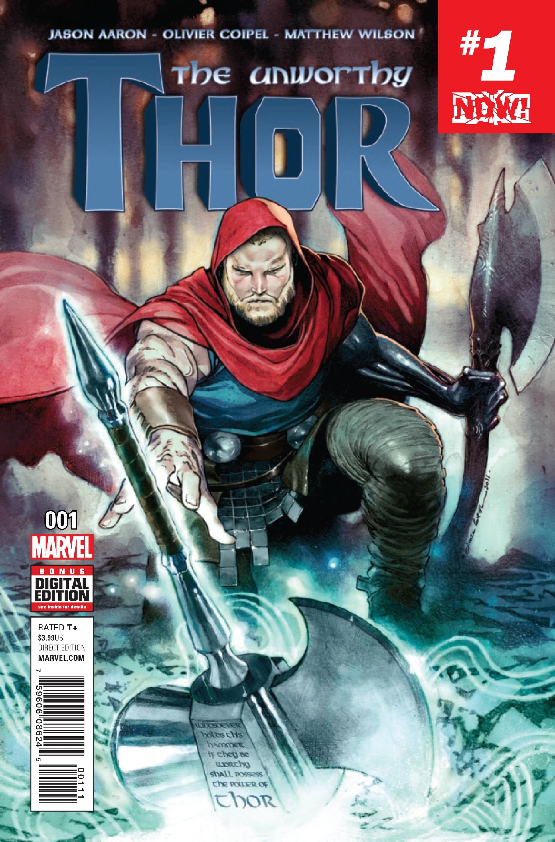 UNWORTHY THOR #1 2016 Thor MARVEL COMICS   