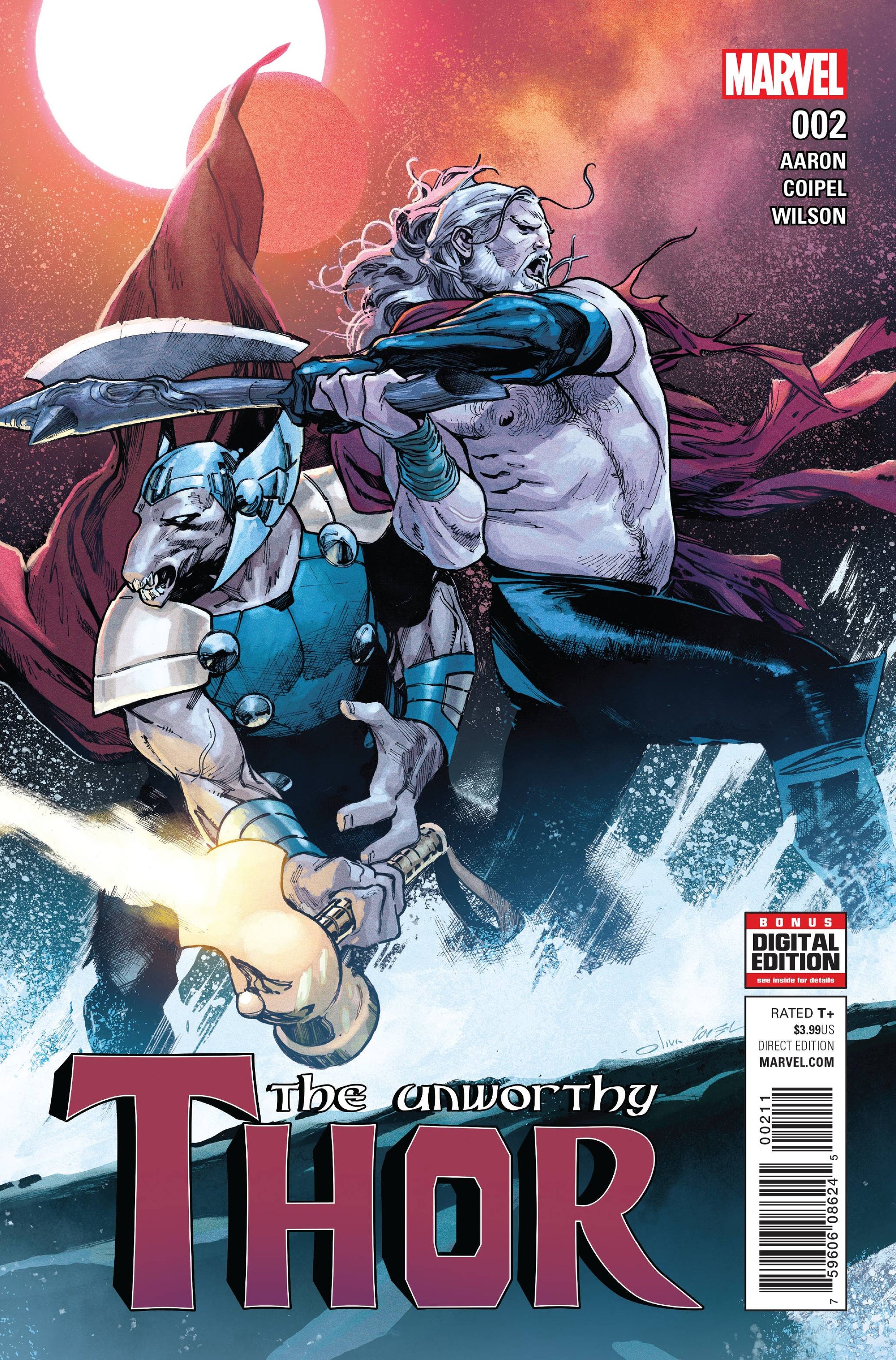 UNWORTHY THOR #2 2016 Thor MARVEL COMICS   