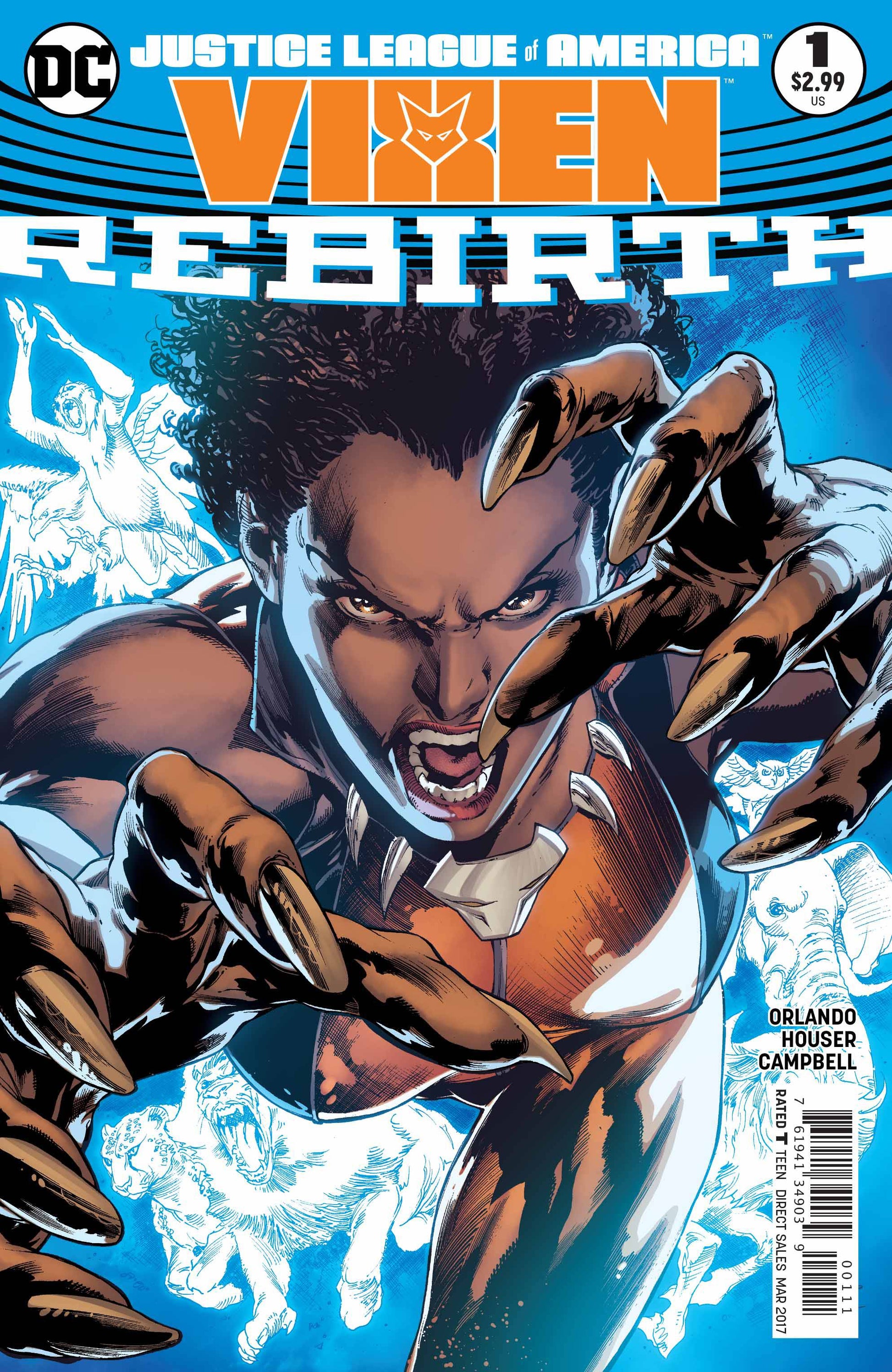 JUSTICE LEAGUE OF AMERICA VIXEN REBIRTH #1 2017 Justice League DC COMICS