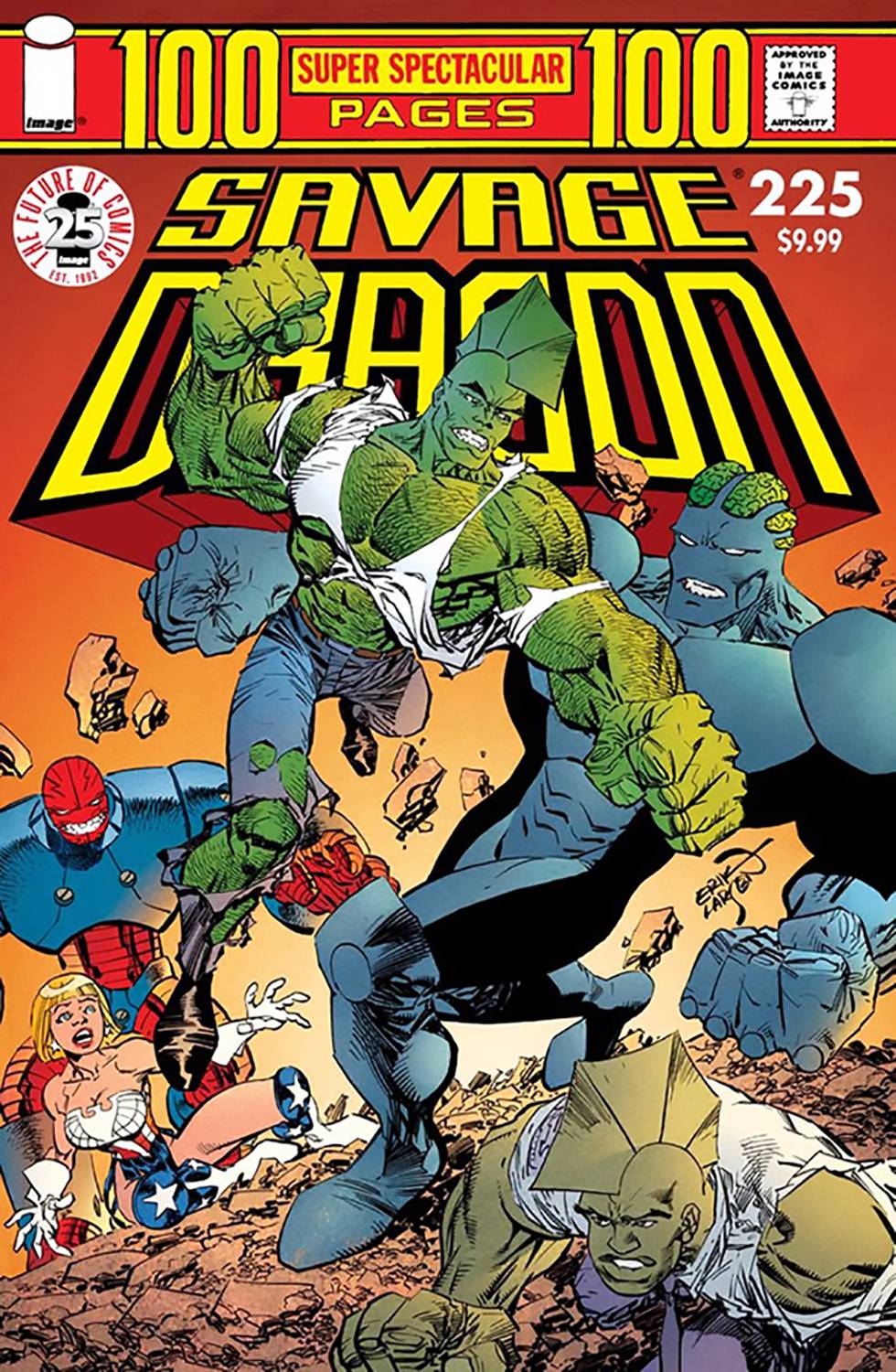 SAVAGE DRAGON #225 25TH ANNIVERSARY CVR C LARSEN 2017 Savage Dragon IMAGE COMICS   
