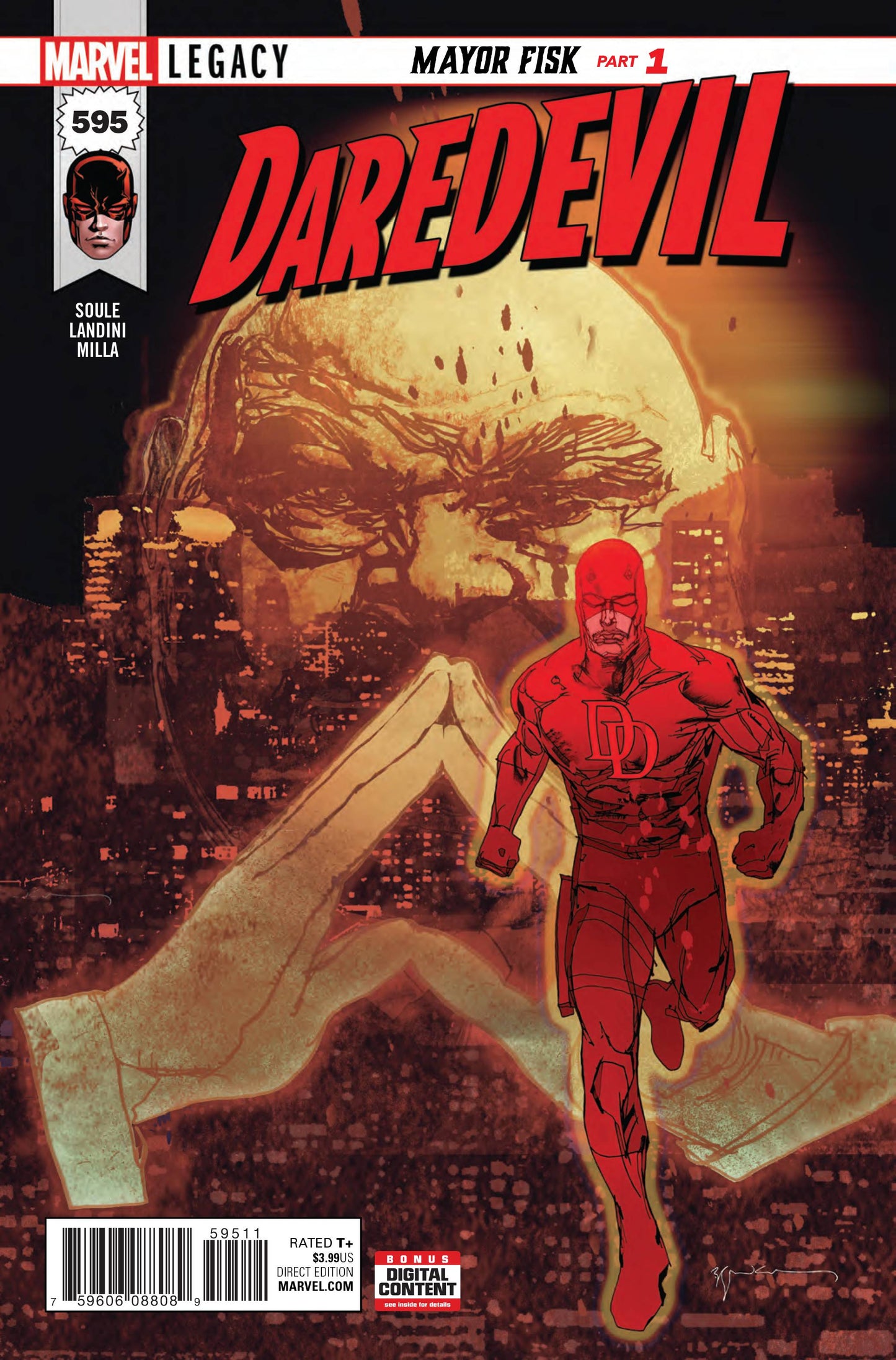 DAREDEVIL #595 SIENKIEWICZ 2018 (CONTAINS MARVEL VALUE STAMP) Daredevil MARVEL COMICS