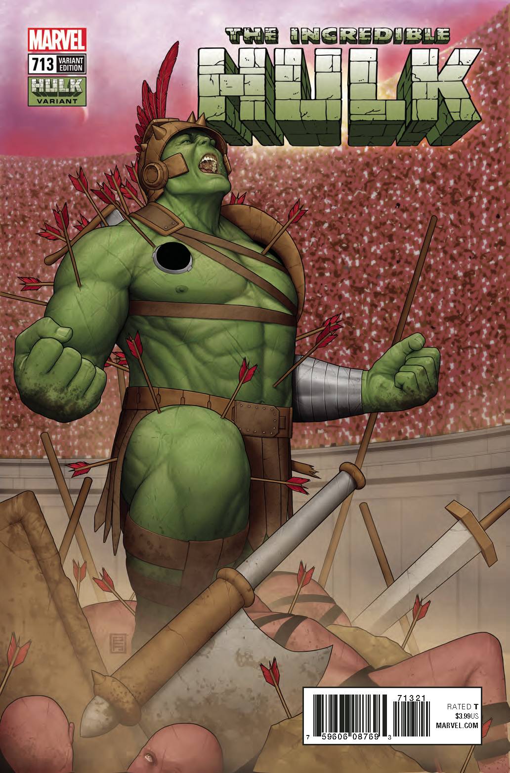 INCREDIBLE HULK #713 JTC HULK VARIANT 2018 Hulk MARVEL COMICS   