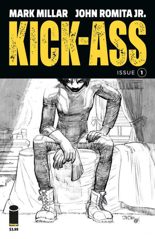 KICK-ASS #1 CVR B B&W ROMITA JR 2018  IMAGE COMICS   