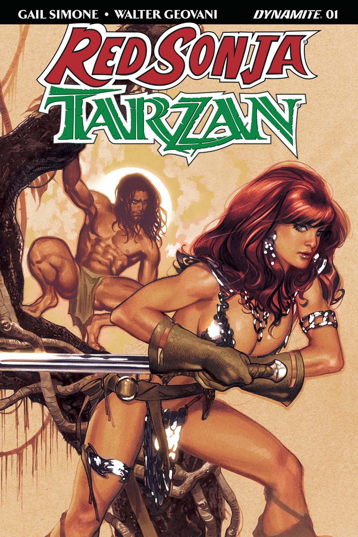 RED SONJA TARZAN #1 CVR A ADAM HUGHES 2018 Red Sonja DYNAMITE   