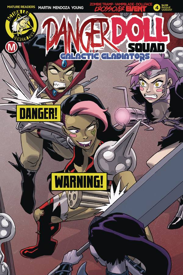 DANGER DOLL SQUAD GALACTIC GLADIATORS #4 CVR B YOUNG RISQUE 2018 Danger Doll ACTION LAB - DANGER ZONE   