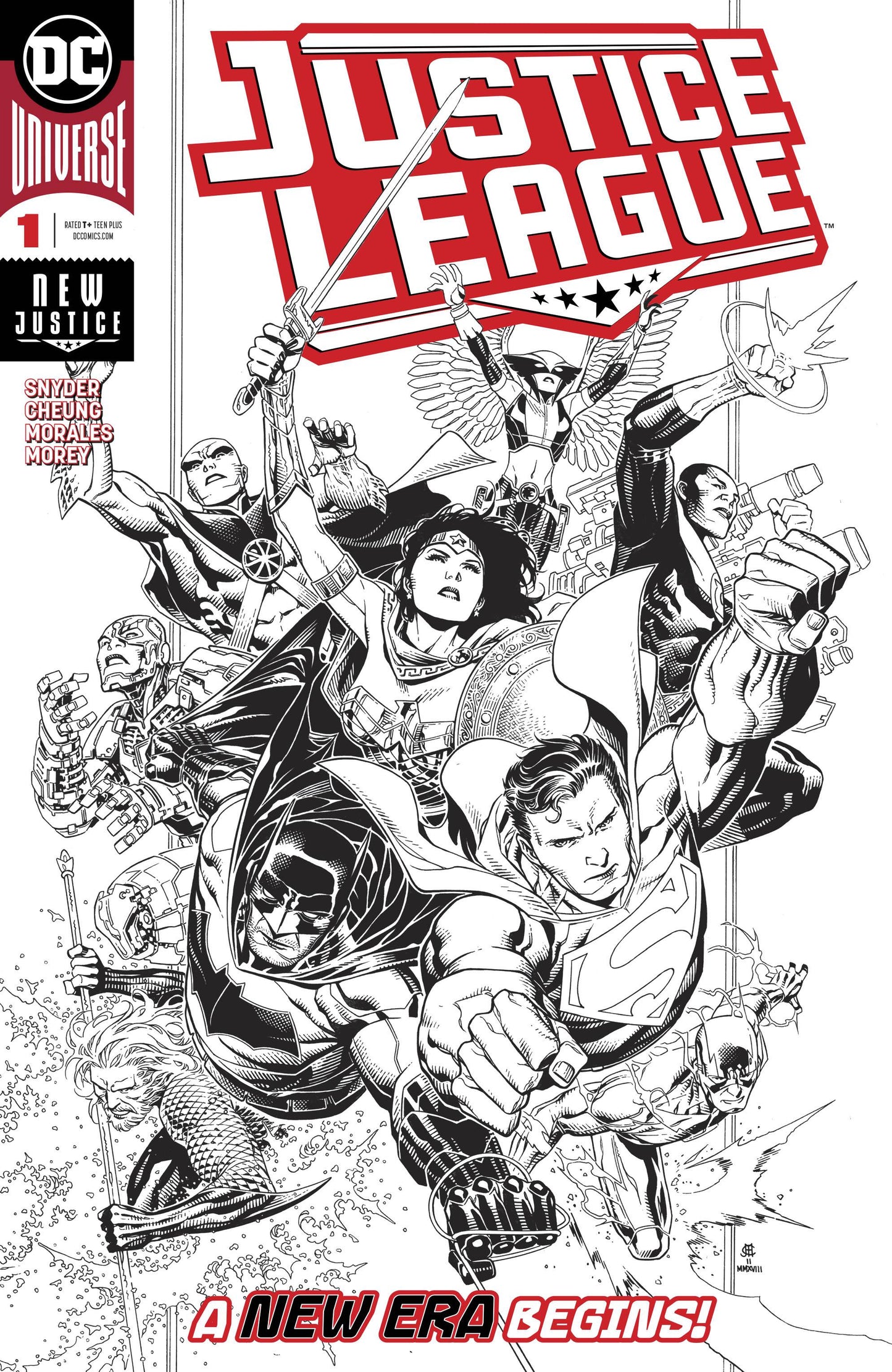 JUSTICE LEAGUE #1 JIM CHEUNG INKS 1:100 VARIANT 2018 Justice League DC COMICS   