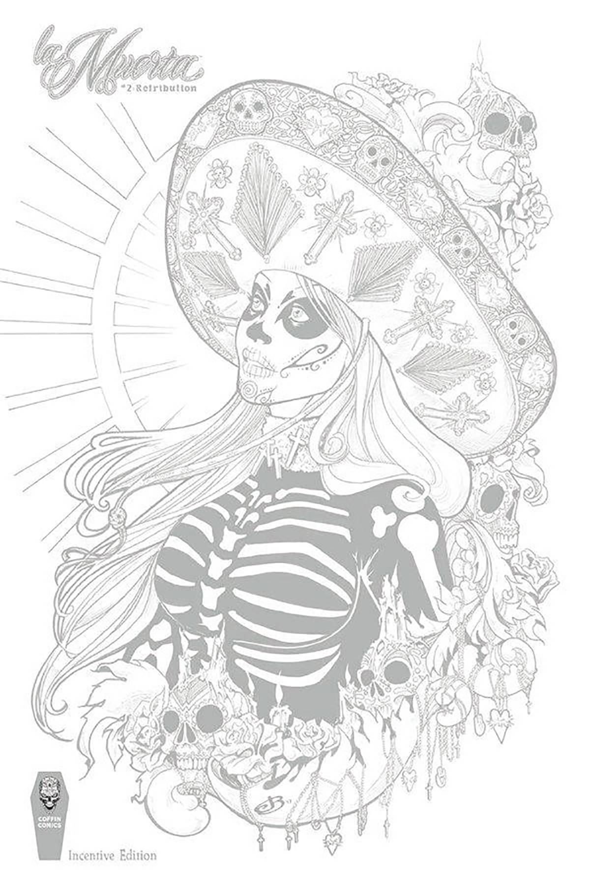 LA MUERTA RETRIBUTION #2 (OF 2) JEN BROOMALL 1:10 VARIANT (MR) 2018 La Muerta COFFIN COMICS