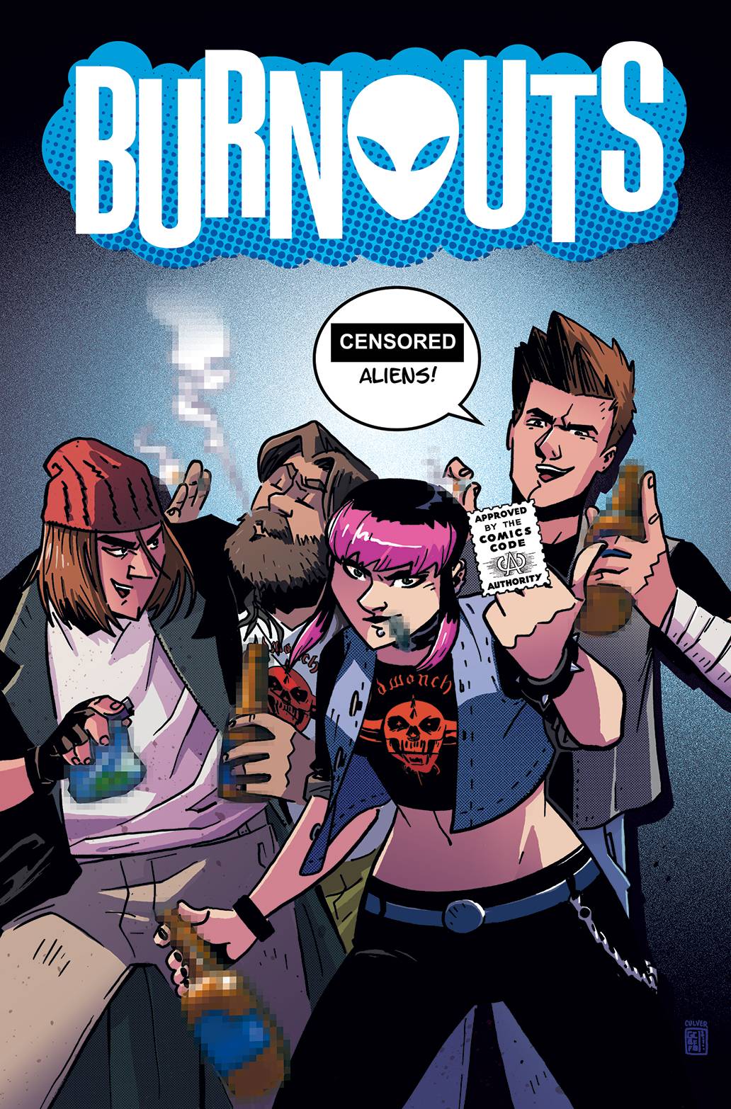 BURNOUTS #1 CVR B CBLDF CHARITY CENSORED VARIANT (MR) 2018  IMAGE COMICS   