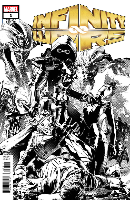 INFINITY WARS #1 (OF 6) 2ND PRINT B&W VARIANT 2018 Infinity Wars MARVEL COMICS   