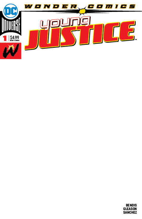 YOUNG JUSTICE #1 BLANK VARIANT 2019 Young Justice DC COMICS