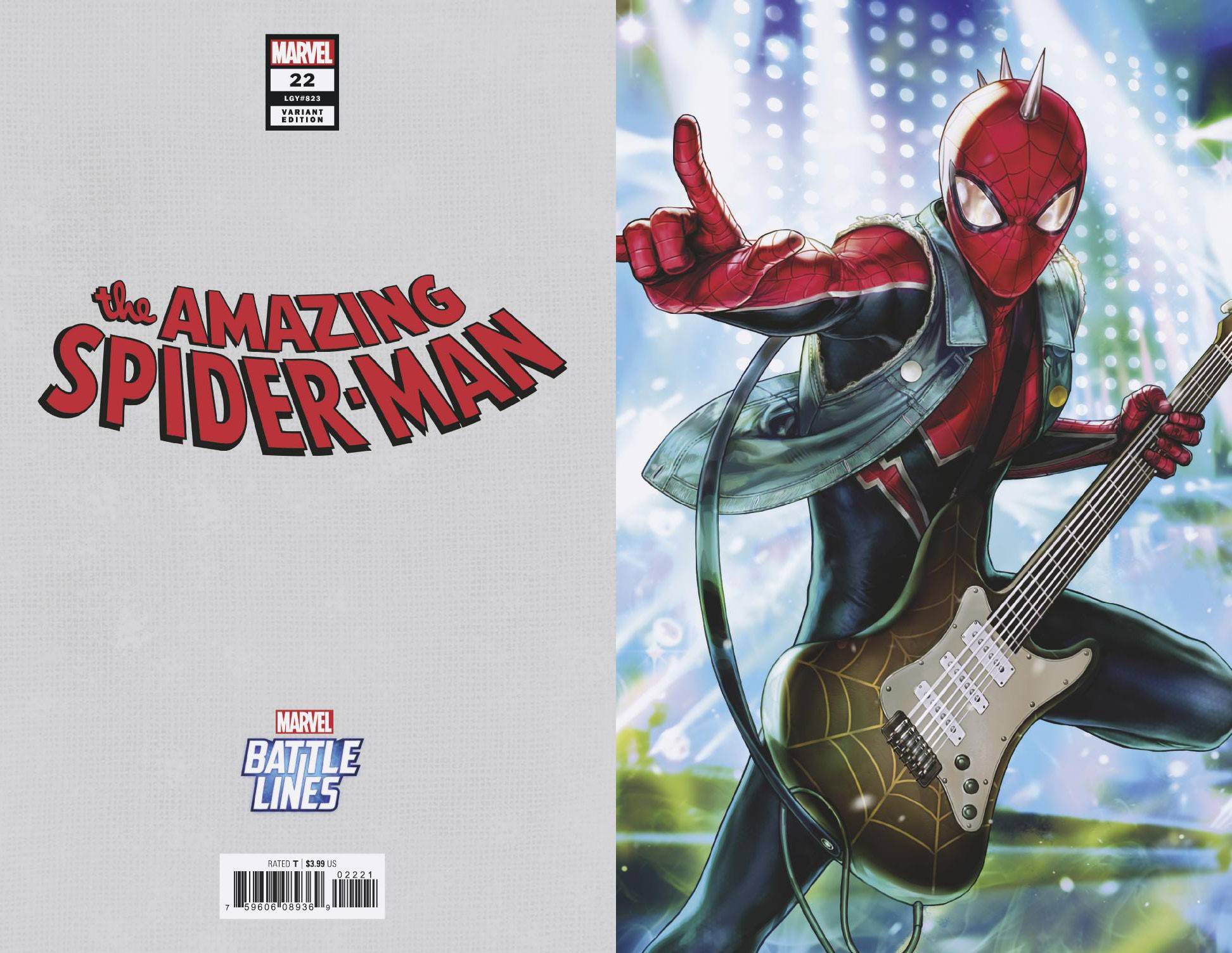 AMAZING SPIDER-MAN #22 HEEJIN JEON MARVEL BATTLE LINES SPIDER-PUNK VIRGIN VARIANT 2019 Amazing Spider-Man MARVEL COMICS   