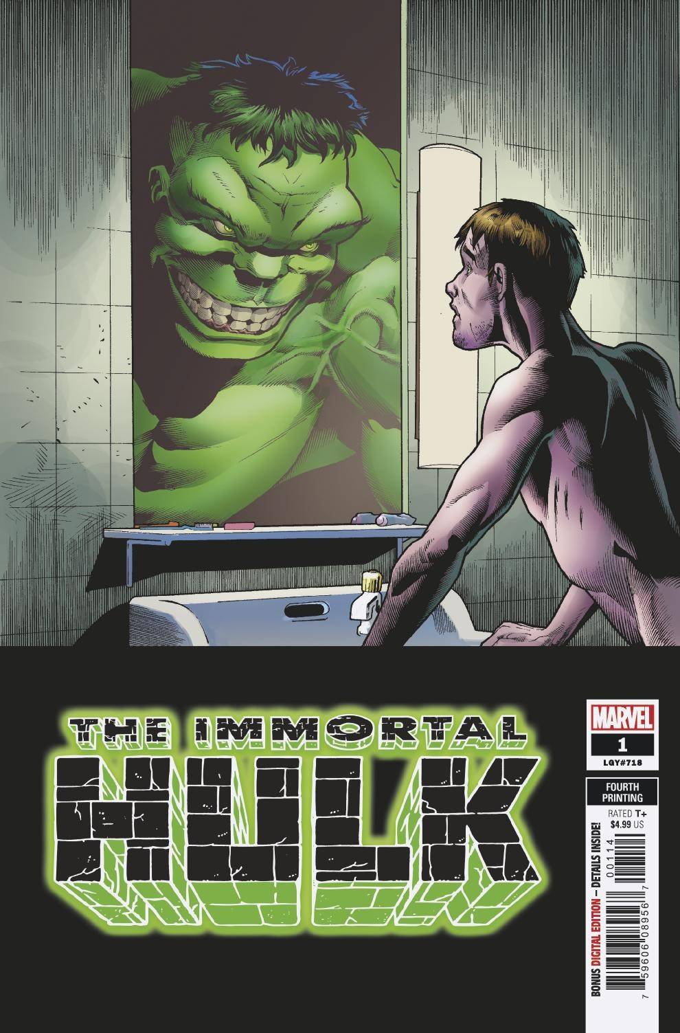 IMMORTAL HULK #1 4TH PRINT 2019 Hulk MARVEL COMICS   