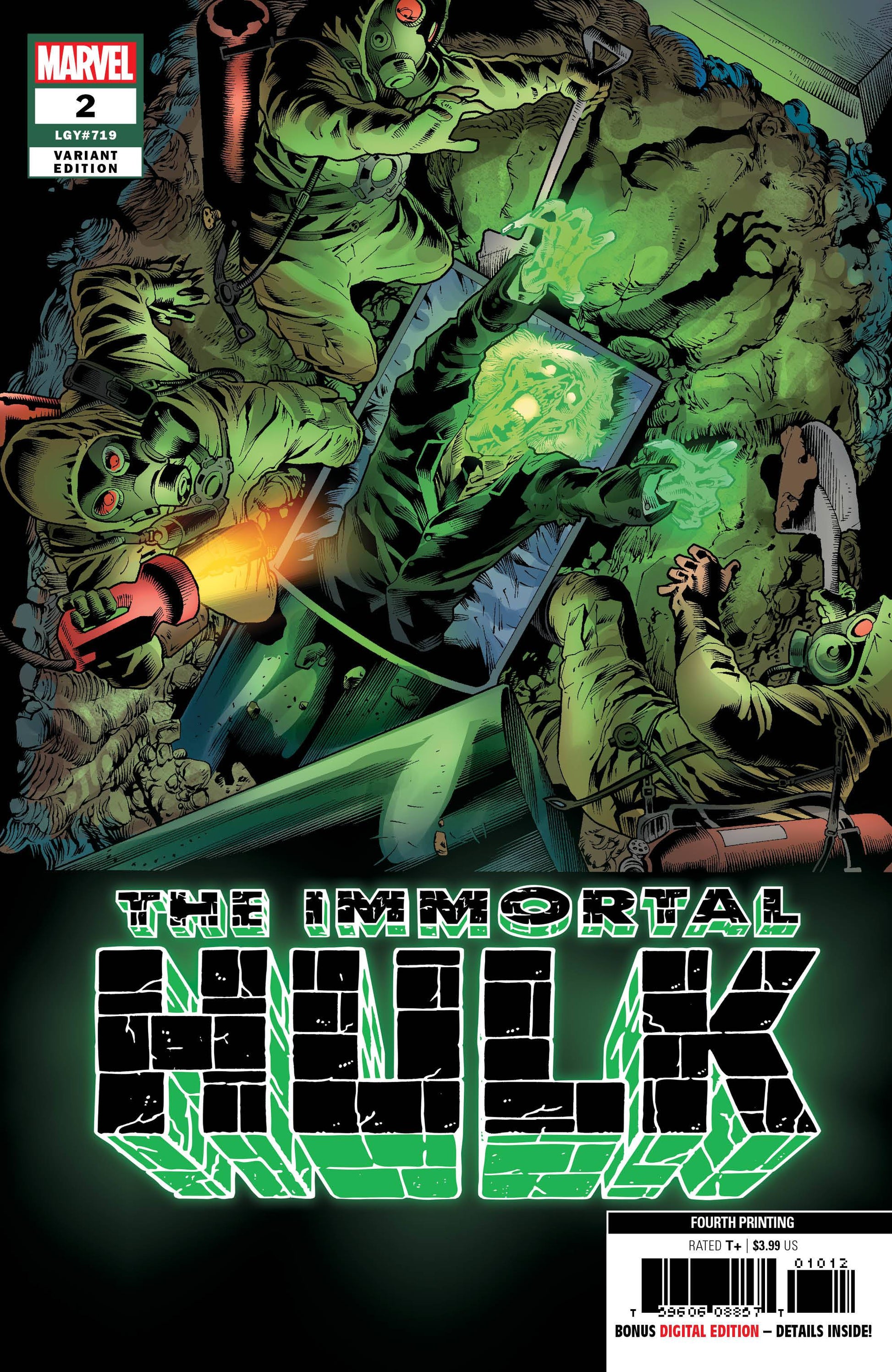 IMMORTAL HULK #2 4TH PRINT BENNETT VARIANT 2019 (1ST APP DR FRYE) Hulk MARVEL COMICS   