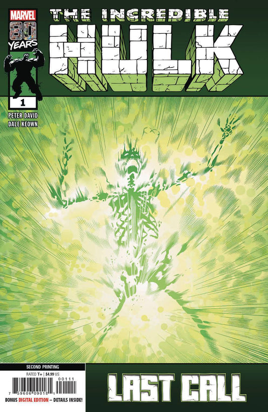 INCREDIBLE HULK LAST CALL #1 KEOWN 2ND PRINT VARIANT 2019