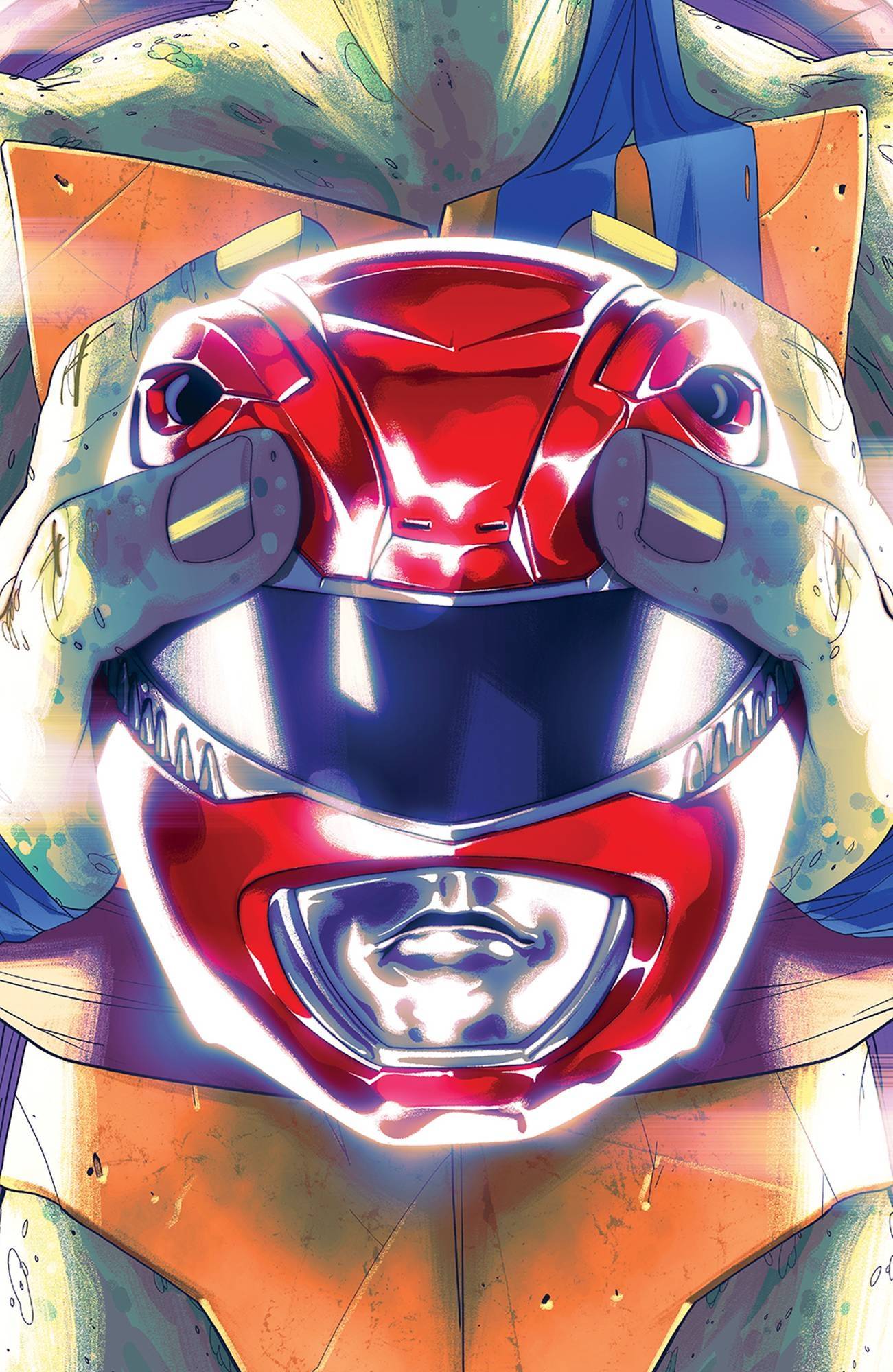 POWER RANGERS TEENAGE MUTANT NINJA TURTLES #1 MONTES RED HELMET VARIANT SET OF 4 2019 TMNT BOOM! STUDIOS   