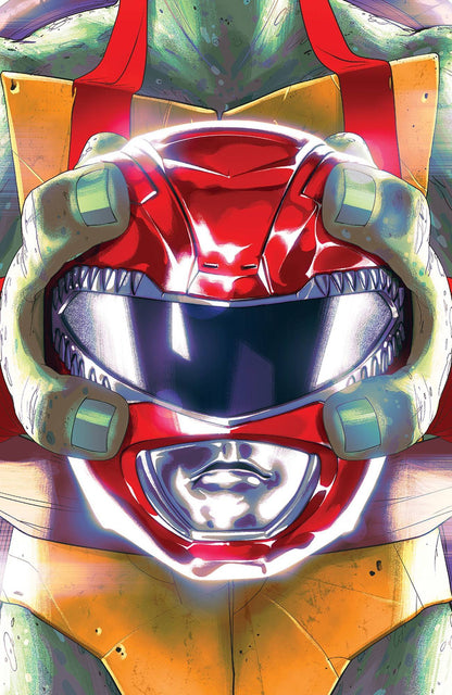 POWER RANGERS TEENAGE MUTANT NINJA TURTLES #1 MONTES RED HELMET VARIANT SET OF 4 2019 TMNT BOOM! STUDIOS   