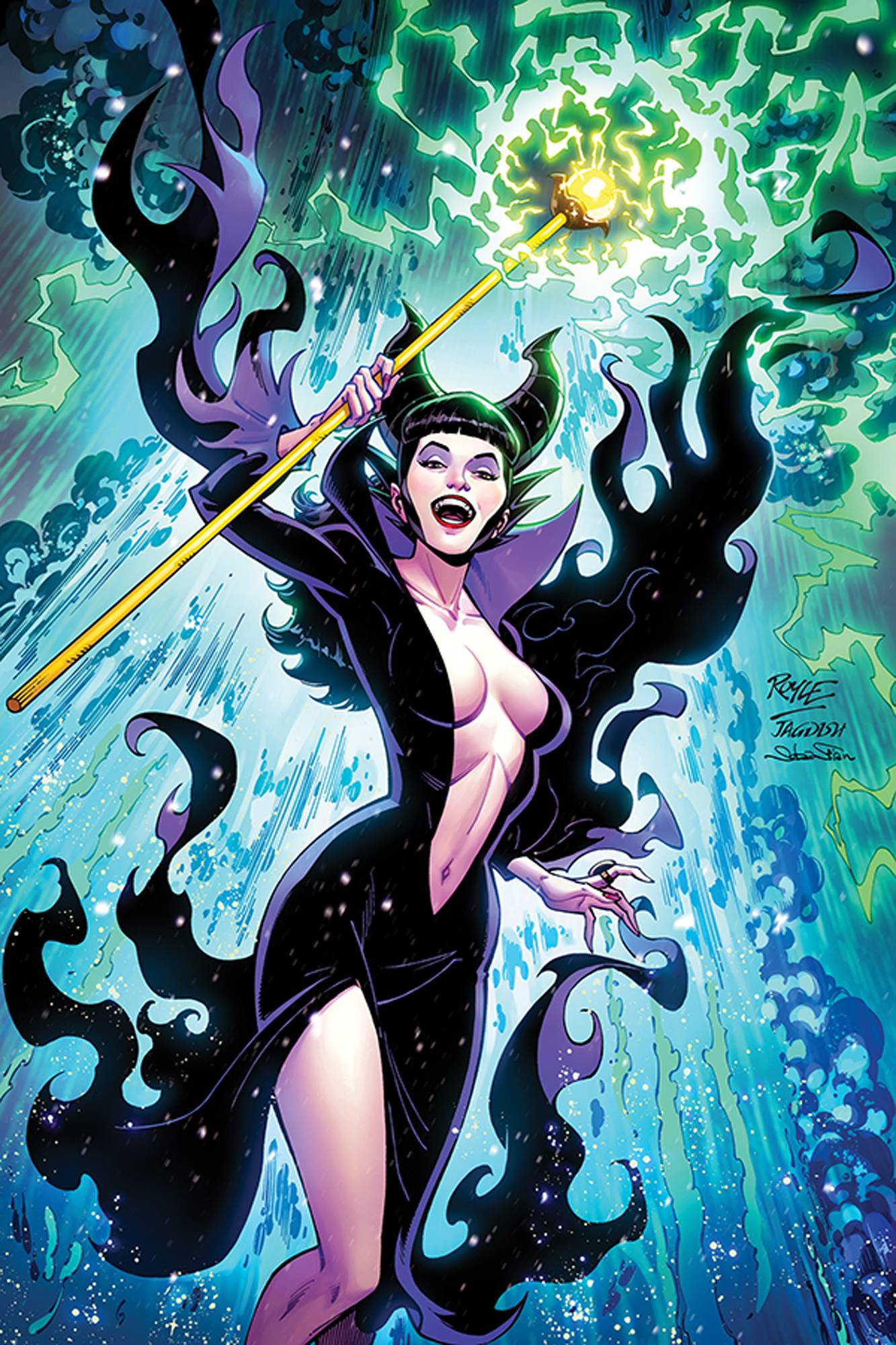 BETTIE PAGE UNBOUND #7 1:21 ROYLE VIRGIN FOC MALEFICENT VARIANT 2019 Bettie Page DYNAMITE   