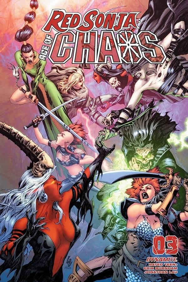 RED SONJA AGE OF CHAOS #3 JONATHAN LAU FOC BONUS VARIANT 2020 Red Sonja DYNAMITE   