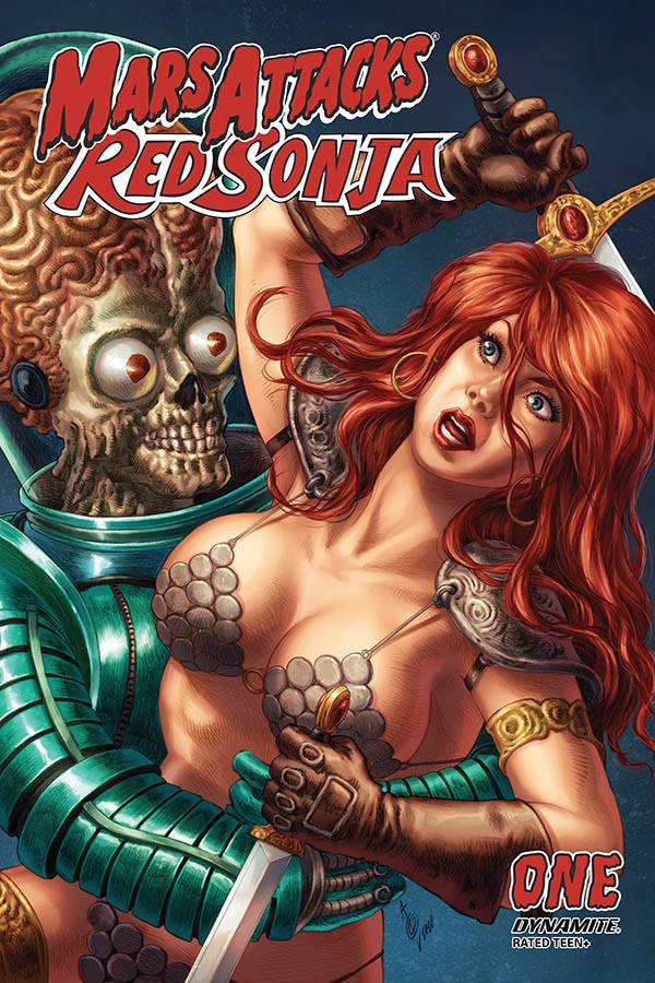 MARS ATTACKS RED SONJA #1 1:10 ALAN QUAH CARD HOMAGE VARIANT 2020 Red Sonja DYNAMITE   