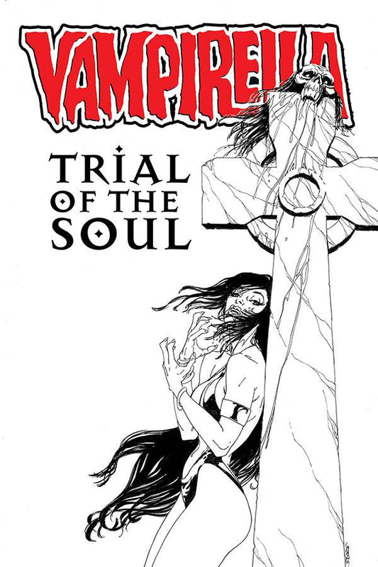 VAMPIRELLA TRIAL OF THE SOUL ONE SHOT CVR B SEARS B&W VARIANT 2020 Vampirella DYNAMITE   