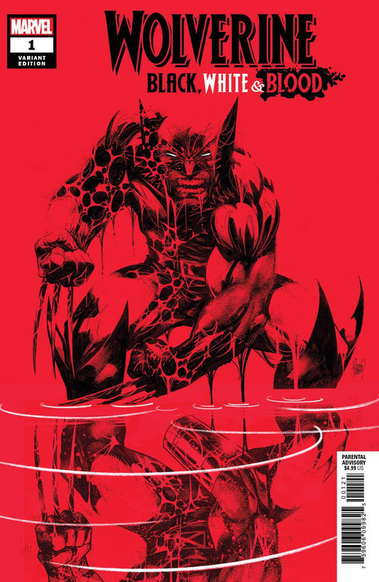 WOLVERINE BLACK WHITE BLOOD #1 (OF 4) KUBERT 1:50 VARIANT 2020