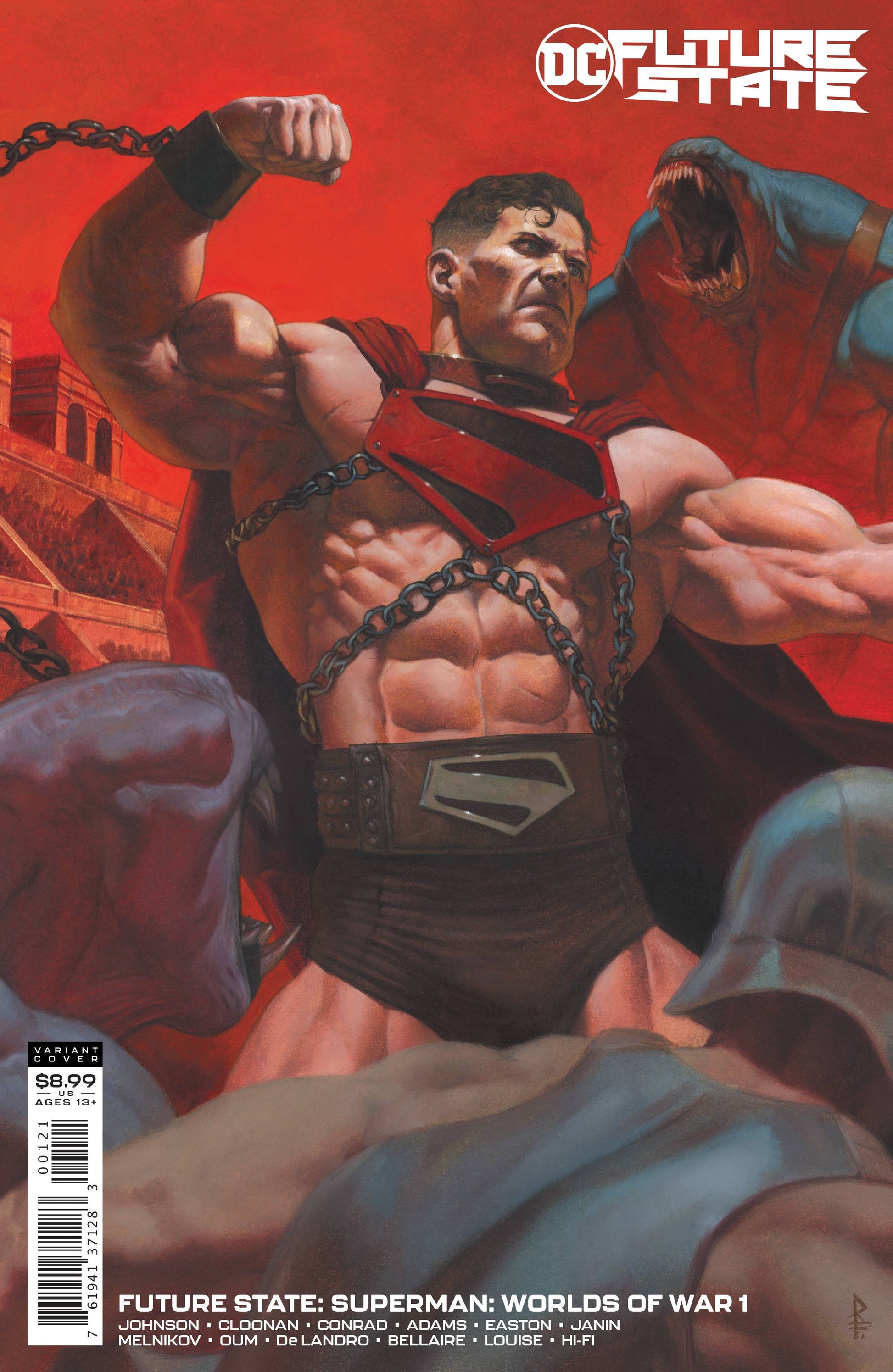 FUTURE STATE SUPERMAN WORLDS OF WAR #1 (OF 2) CVR B RICCARDO FEDERICI CARD STOCK VARIANT 2021 Superman DC COMICS   