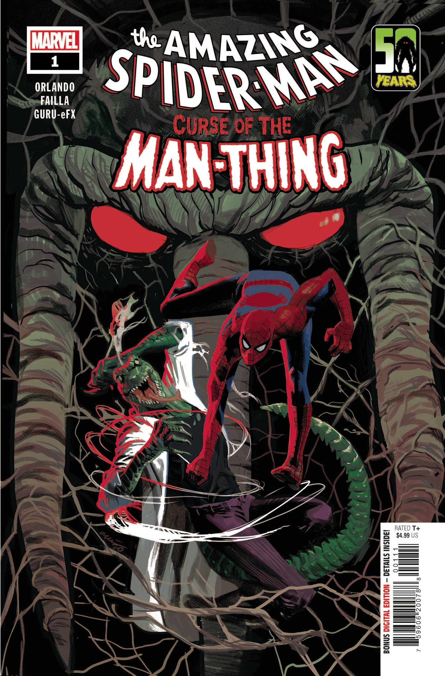 SPIDER-MAN CURSE OF MAN-THING #1 2021 Spider-Man MARVEL COMICS