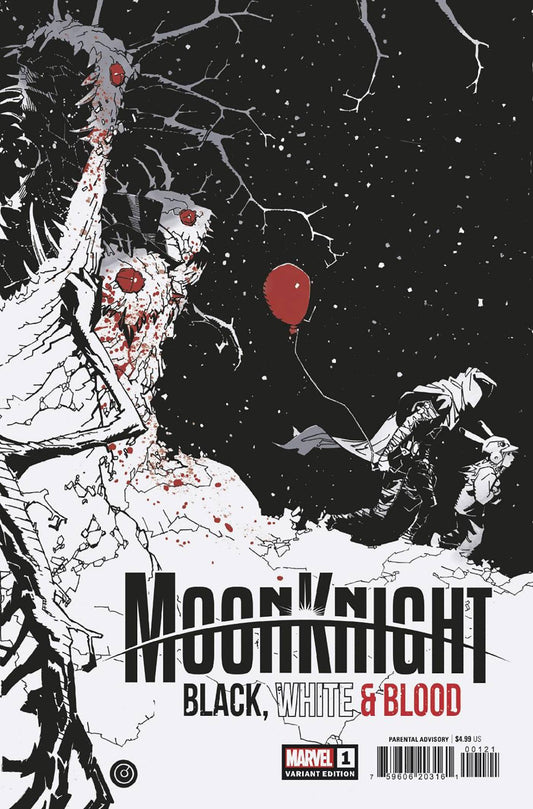 MOON KNIGHT BLACK WHITE BLOOD #1 (OF 4) BACHALO VARIANT 2022 Moon Knight MARVEL PRH   