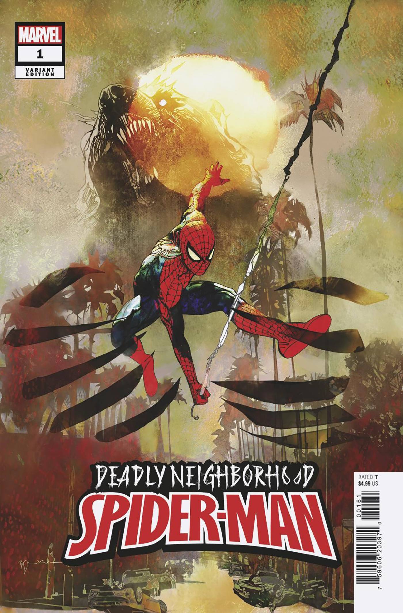 DEADLY NEIGHBORHOOD SPIDER-MAN #1 (OF 5) SIENKIEWCZ 1:50 VARIANT 2022 Spider-Man MARVEL PRH   