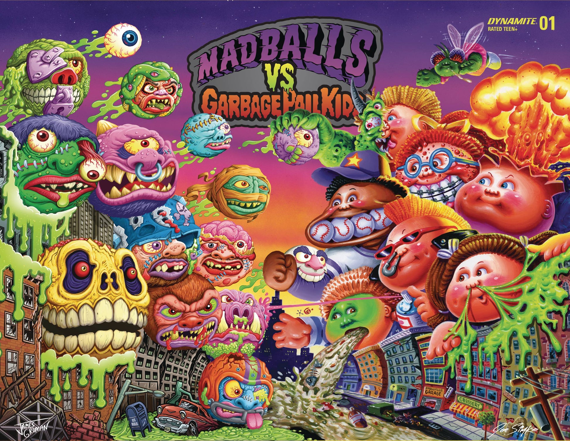 MADBALLS VS GARBAGE PAIL KIDS #1 SIMKO 1:10 WRAPAROUND VARIANT 2022 DYNAMITE