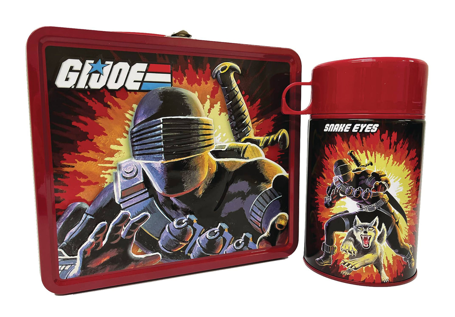TIN TITANS GI JOE STORMSHADOW & SNAKE EYES PX LUNCHBOX & BEV  SURREAL ENTERTAINMENT   