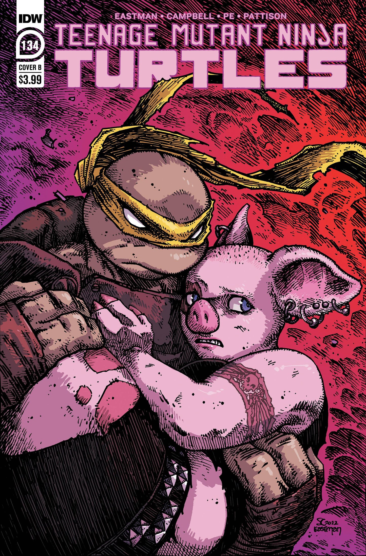 TMNT ONGOING #134 CVR B EASTMAN 2022