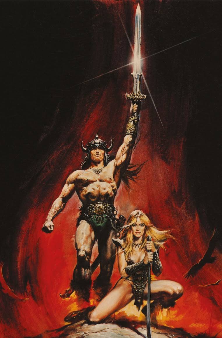 CONAN BARBARIAN #1 CVR I FOIL MOVIE NOVEL REPLICA VIRGIN VARIANT 2023 Conan TITAN COMICS   