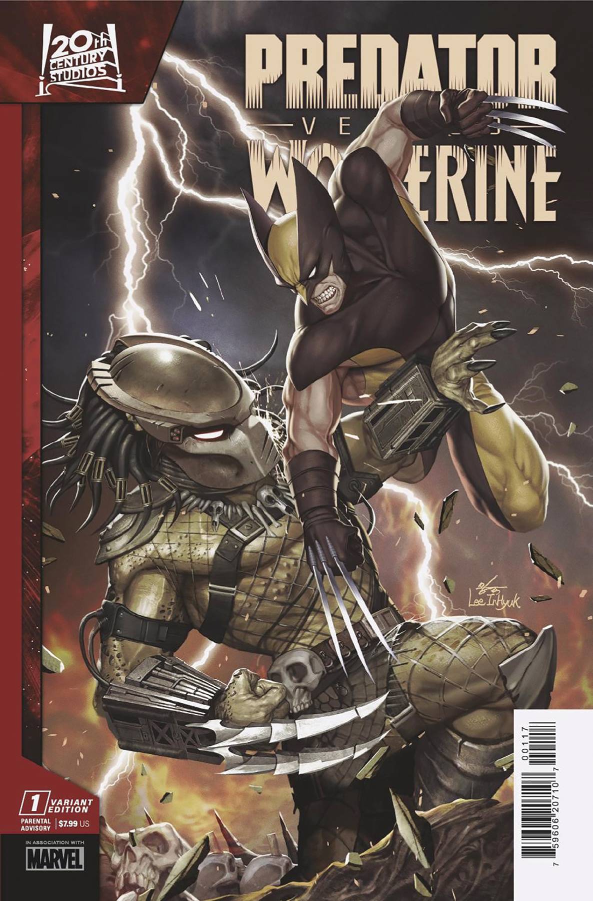 PREDATOR VS WOLVERINE #1 INHYUK LEE 1:50 VARIANT 2023 Wolverine MARVEL COMICS   