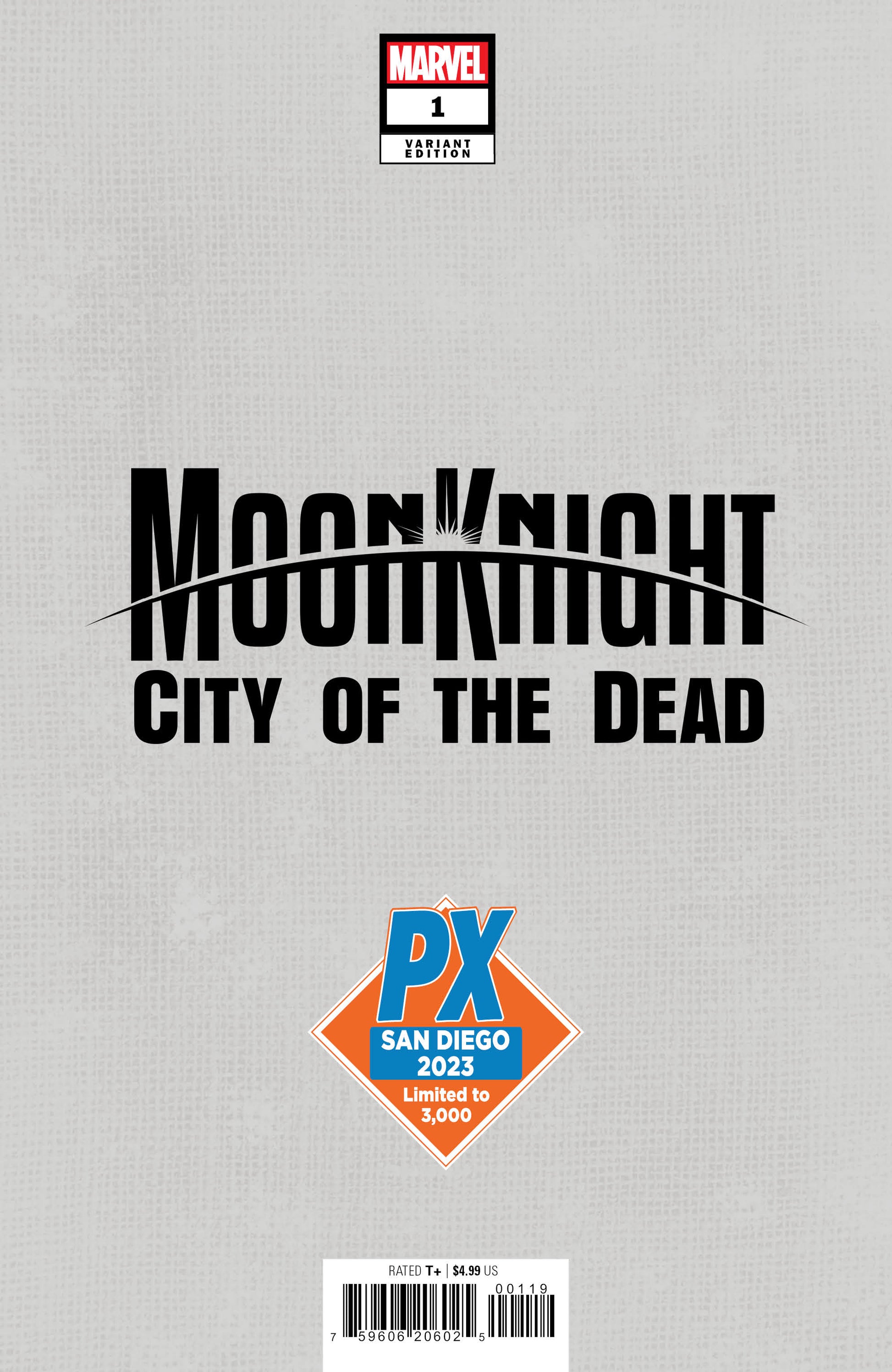 MOON KNIGHT CITY OF THE DEAD #1 SDCC PX EXCLUSIVE VARIANT 2023 Ms Marvel MARVEL COMICS   