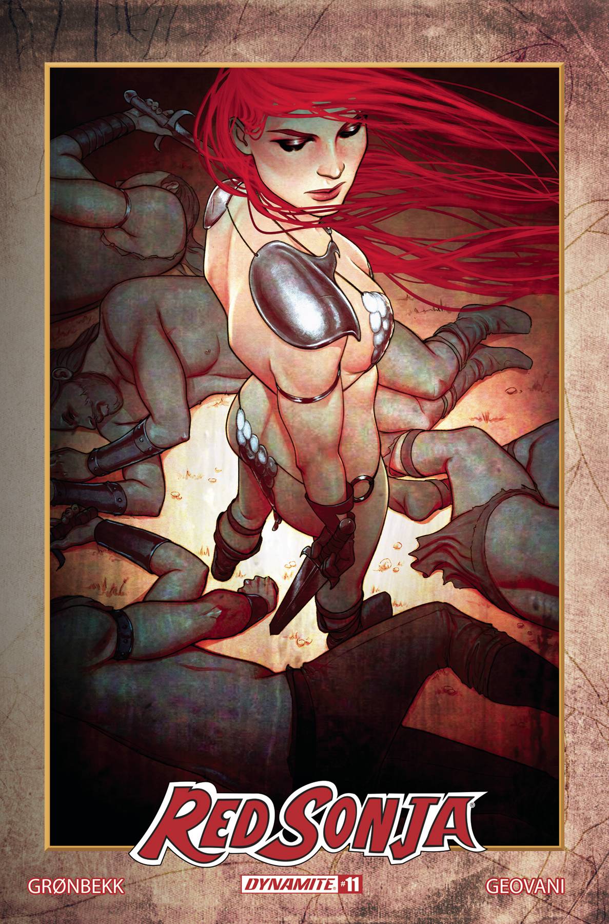 RED SONJA 2023 #11  CVR F 1:10 FRISON MODERN ICON VARIANT 2024 Red Sonja DYNAMITE   